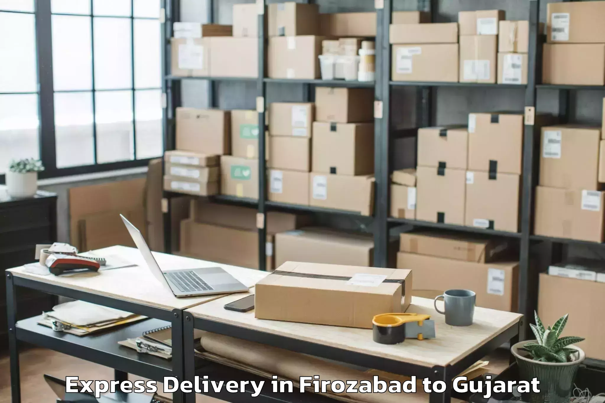 Affordable Firozabad to Visnagar Express Delivery